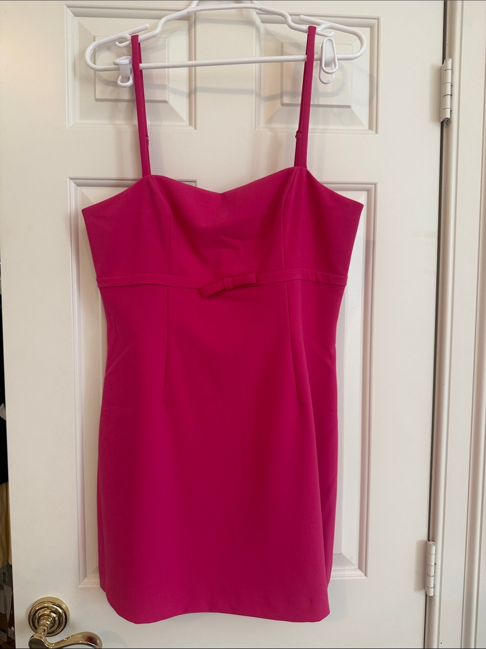 French Connection Hot Pink Mini Dress with Bow